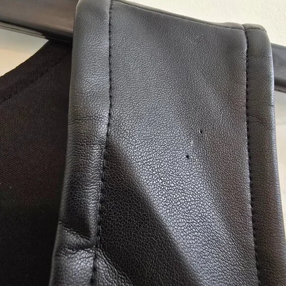 Torrid Peplum Faux Leather Tank Top - Deep Black - Picture 5 of 9